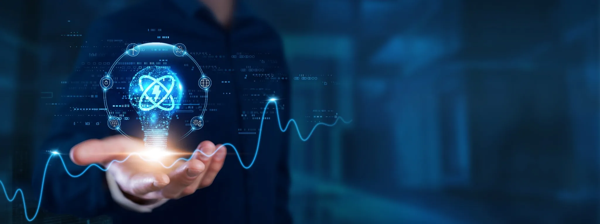 Energioptimering symboliskt illustrerad